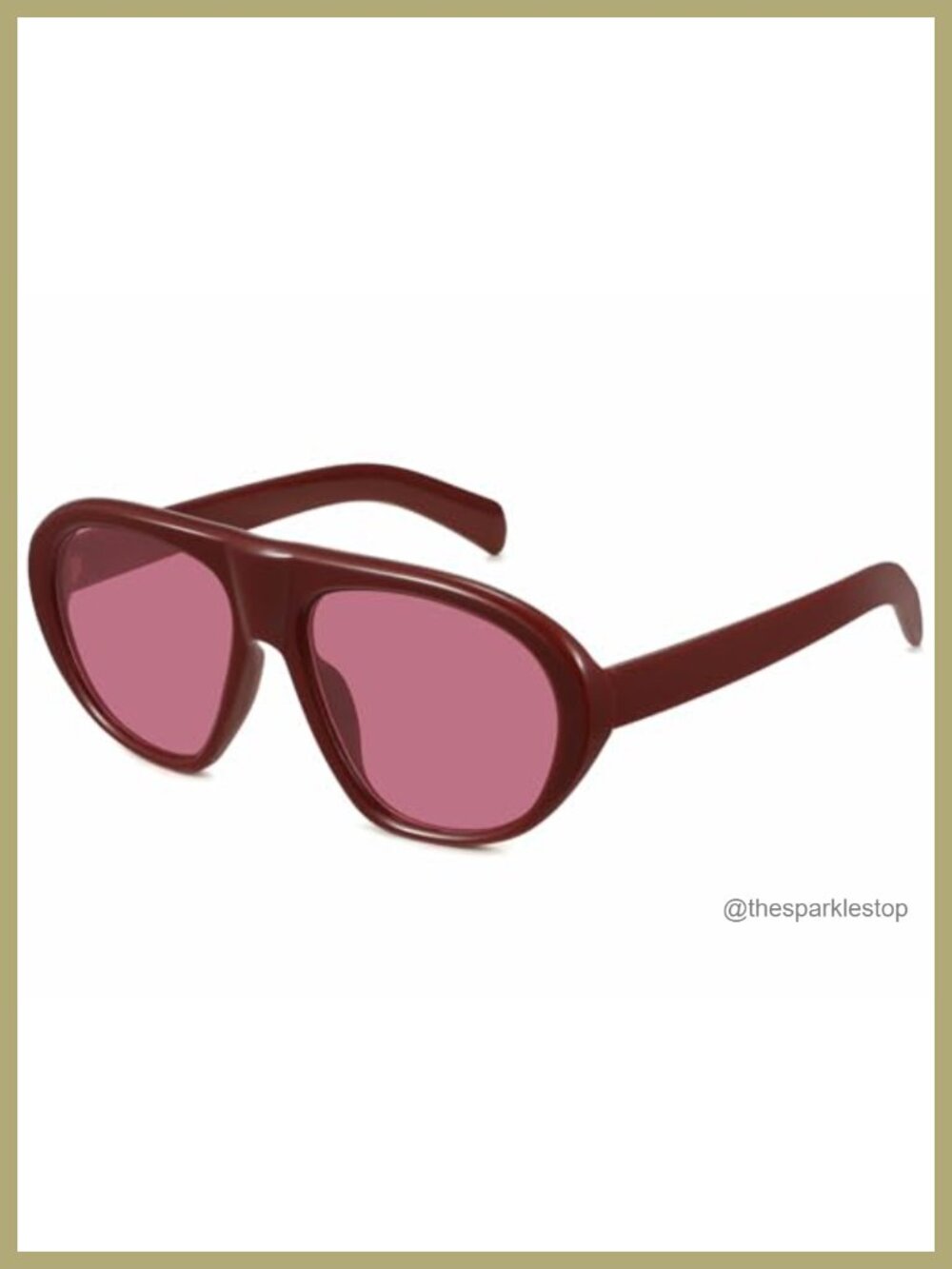 Oversized Aviator Sunglasses UV400 Protection Retro 70s Style Lightweight